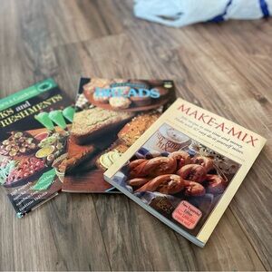 Make a make cookbook, drinks, breads, Unlisted Green and Blue Kitchen Cookbooks